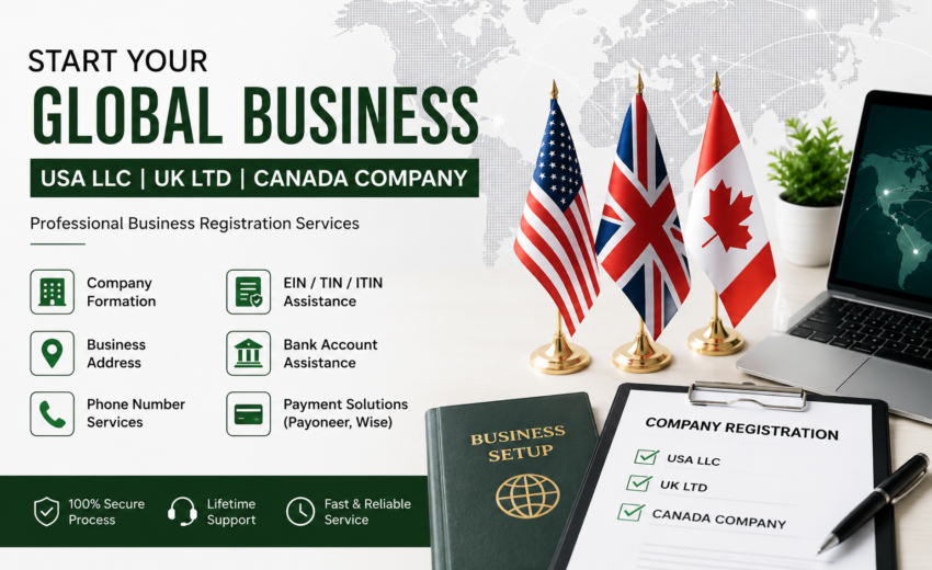 USA LLC, UK LTD, and Canada Company Registration